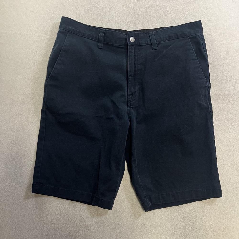 Volcom Chino Shorts Men's Size 36 Blue Skate 10" Inseam Beach Skater